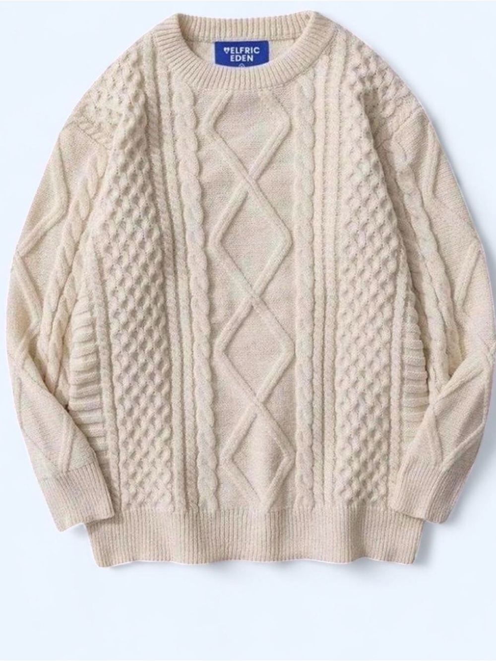 Aelfric Eden Cream Cable Knit Women's Sweater